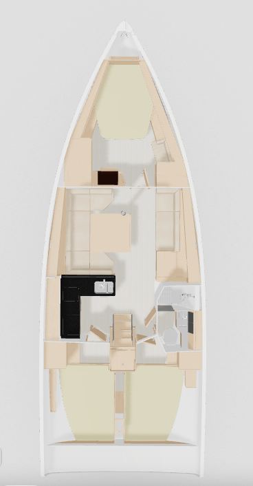Rzut jachtu Hanse 410 Capi'10