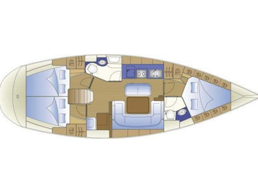 Rzut jachtu Bavaria 40 Vlassis