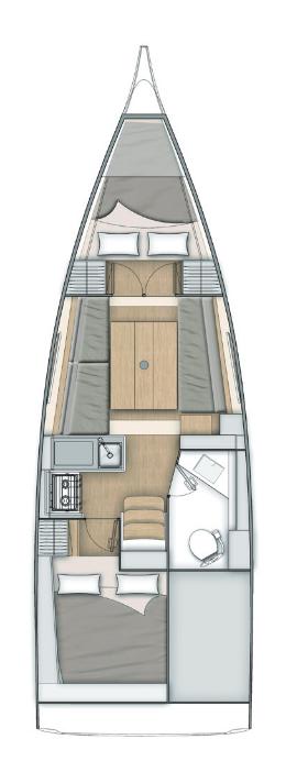 Rzut jachtu Oceanis 30.1 Mobula Zero