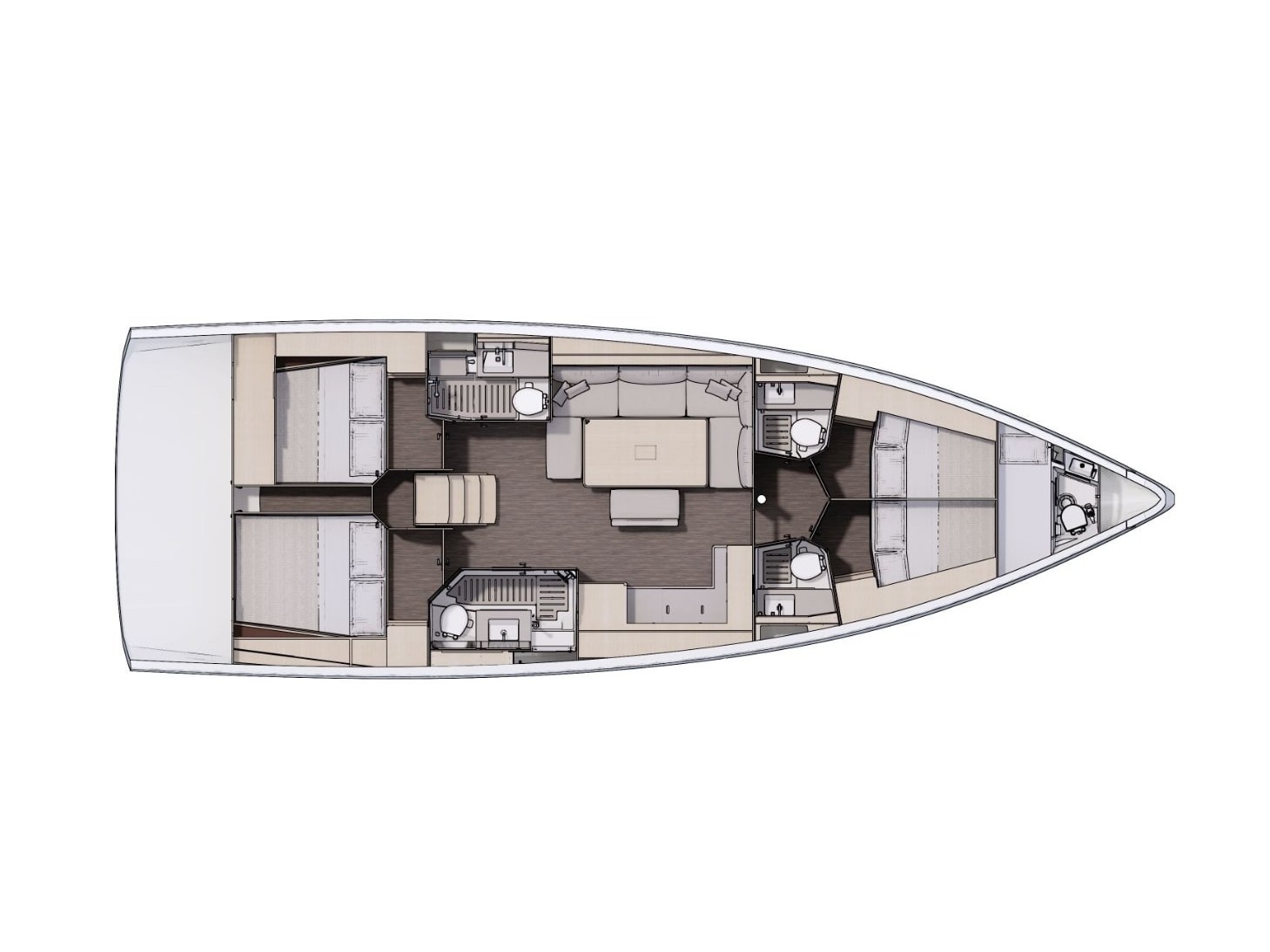 Rzut jachtu Dufour 470 Marco Polo