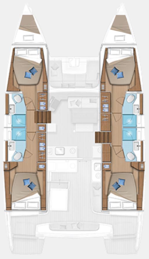 Rzut jachtu Lagoon 46 Excellence