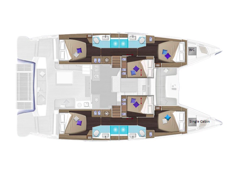 Rzut jachtu Lagoon 51 Euphoria IV