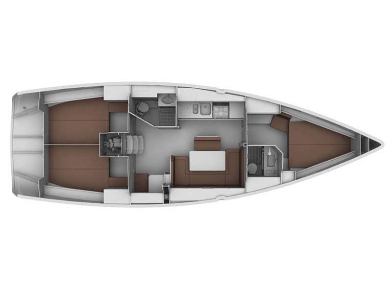 Rzut jachtu Bavaria 40 Cruiser ARIADNI