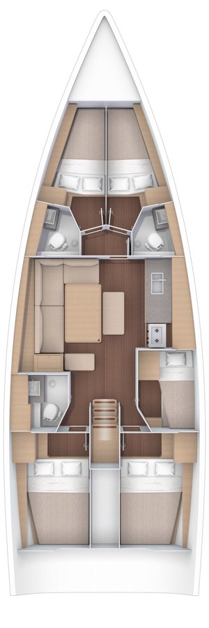 Rzut jachtu Dufour 470 Anthea