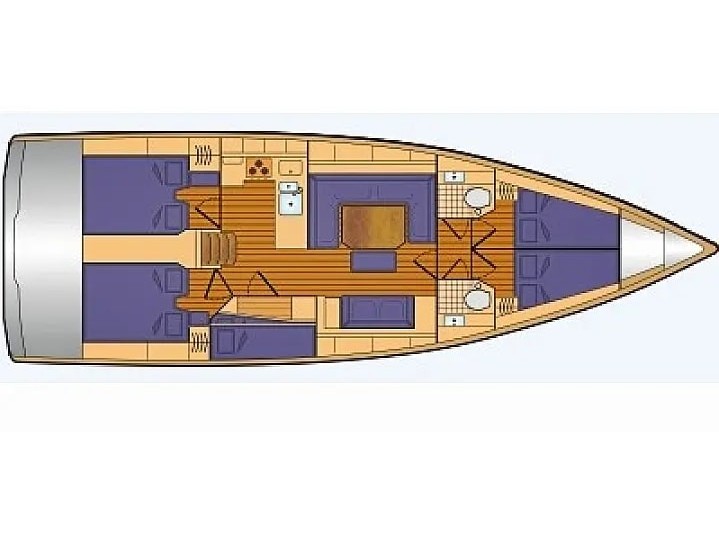 Rzut jachtu Bavaria C45 Silver I