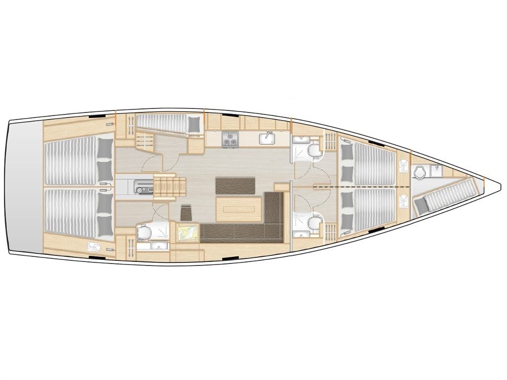 Rzut jachtu Hanse 508 Apollo