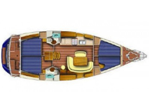 Rzut jachtu Sun Odyssey 45 LEJLA