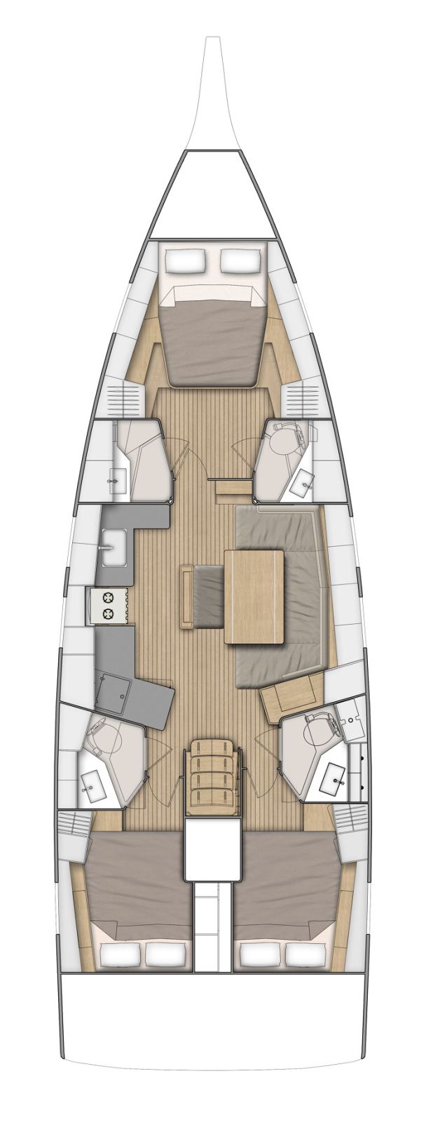 Rzut jachtu Oceanis 46.1 My Course