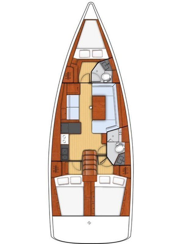 Rzut jachtu Oceanis 41.1 Hera