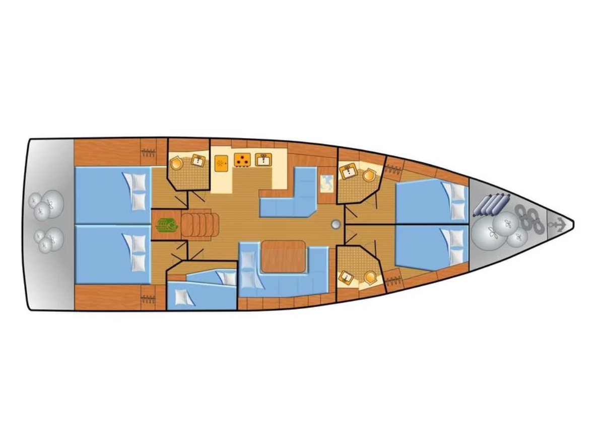 Rzut jachtu Oceanis 51.1 Alboran Aperol (Las Galletas)