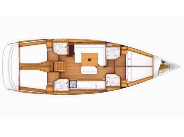 Rzut jachtu Sun Odyssey 519 Skopelos