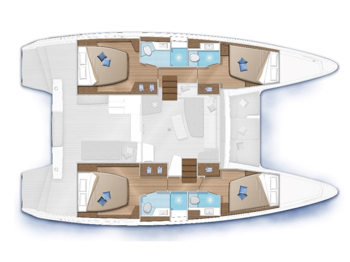 Rzut jachtu Lagoon 42 Ferd - Premium line