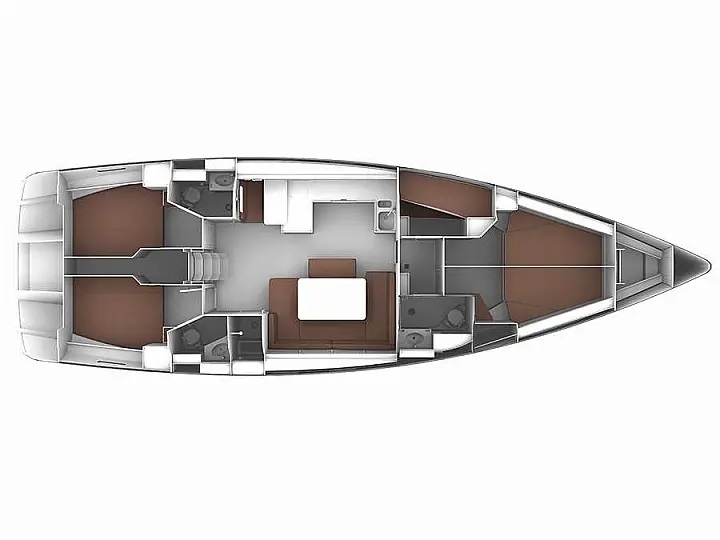 Rzut jachtu Bavaria Cruiser 51 Bavaria Cr51 2019