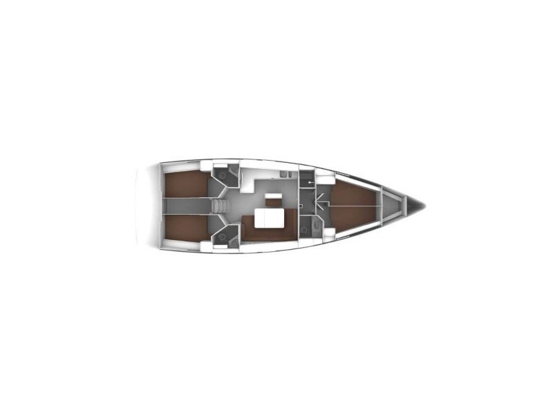 Rzut jachtu Bavaria Cruiser 46 MIMI