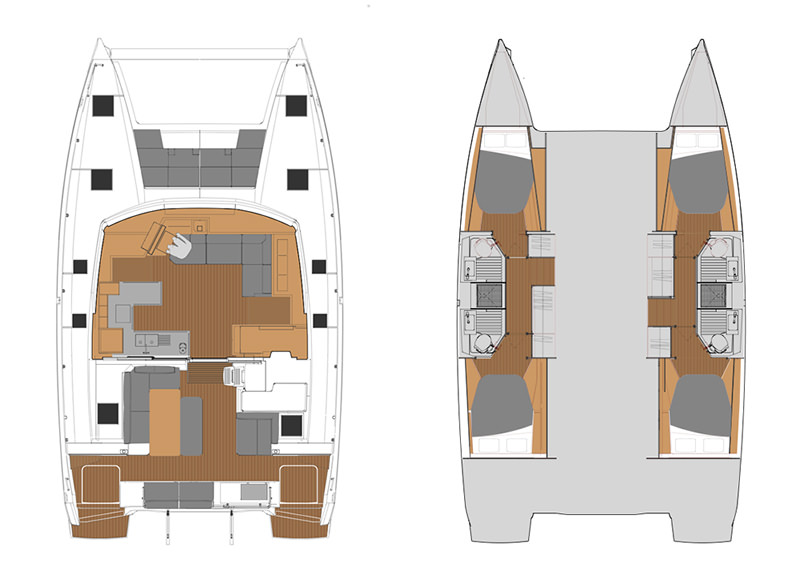 Rzut jachtu Astréa 42 Seaview