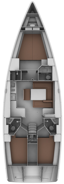 Rzut jachtu Bavaria Cruiser 45 Shoogle