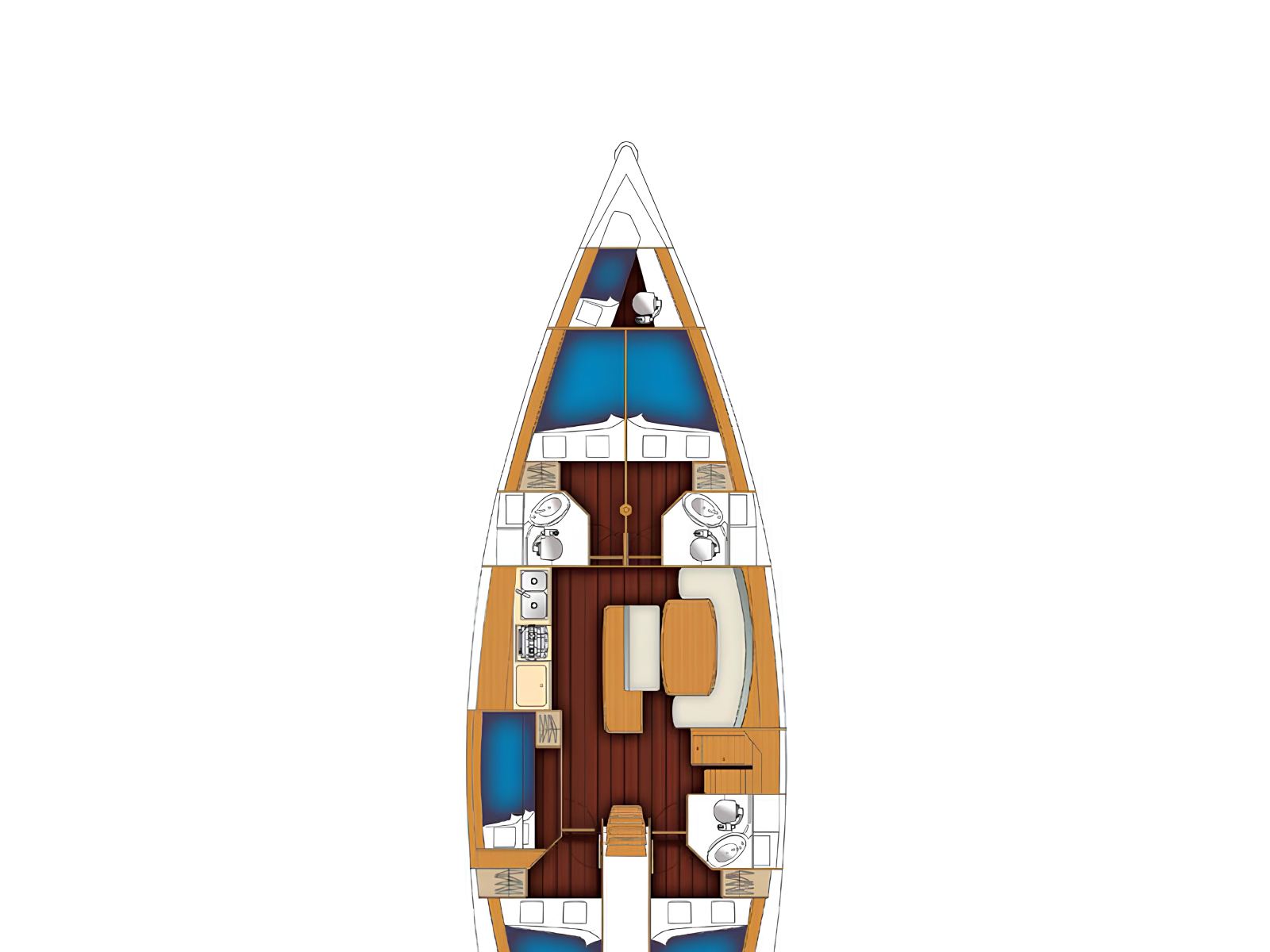 Rzut jachtu Cyclades 50.5 Take Five