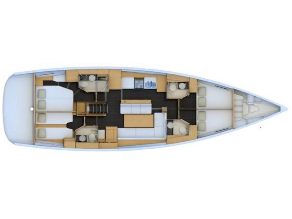 Rzut jachtu Jeanneau 54 Eleutheria - Premium Line