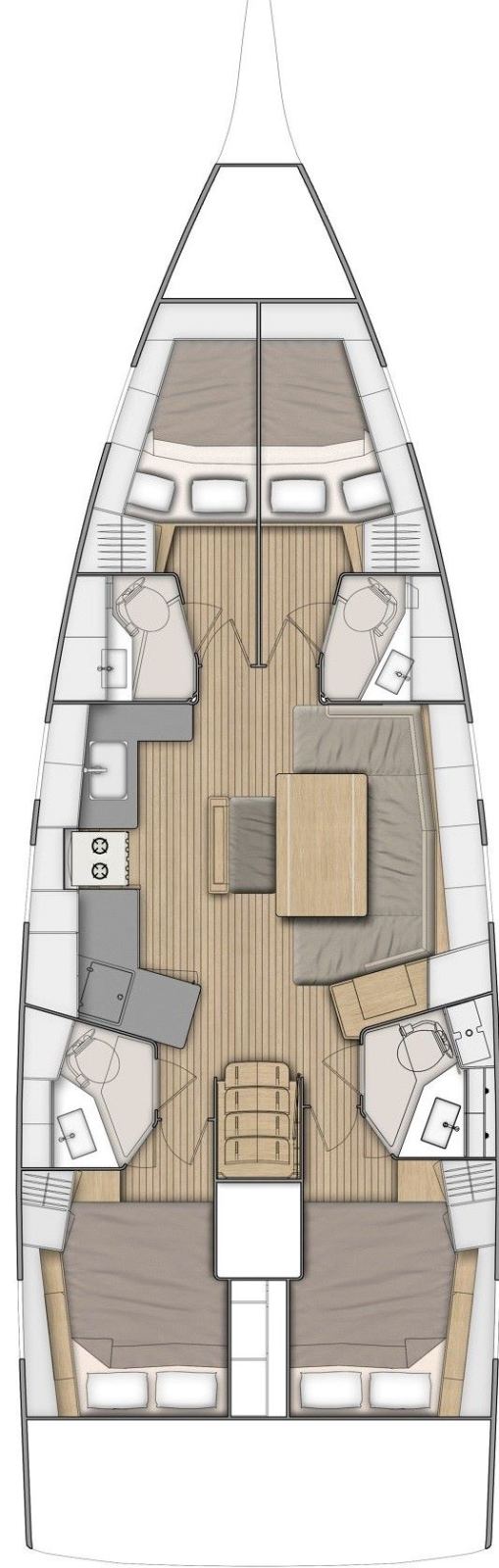 Rzut jachtu Oceanis 46.1 Anne