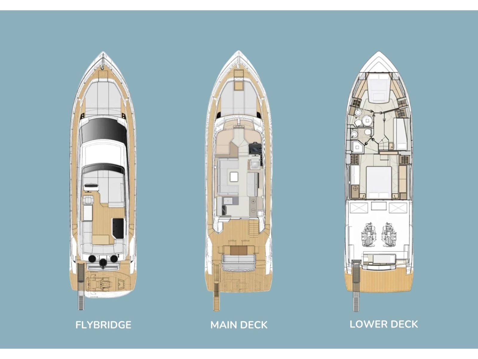 Rzut jachtu Ferretti 500 Premium