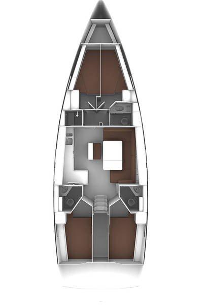 Rzut jachtu Bavaria Cruiser 46 Lenco