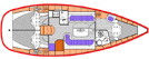 Rzut jachtu Bavaria 37 Cruiser Gigiona