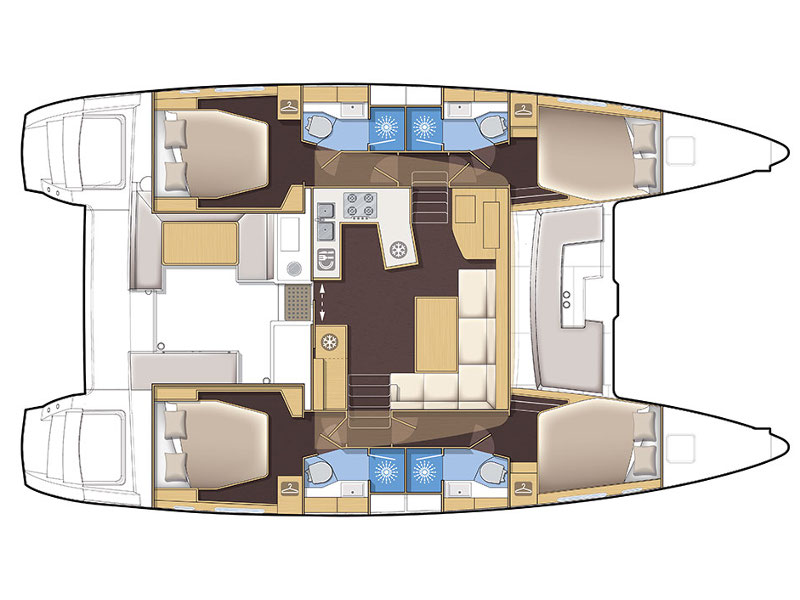 Rzut jachtu Lagoon 450 MUST HAVE
