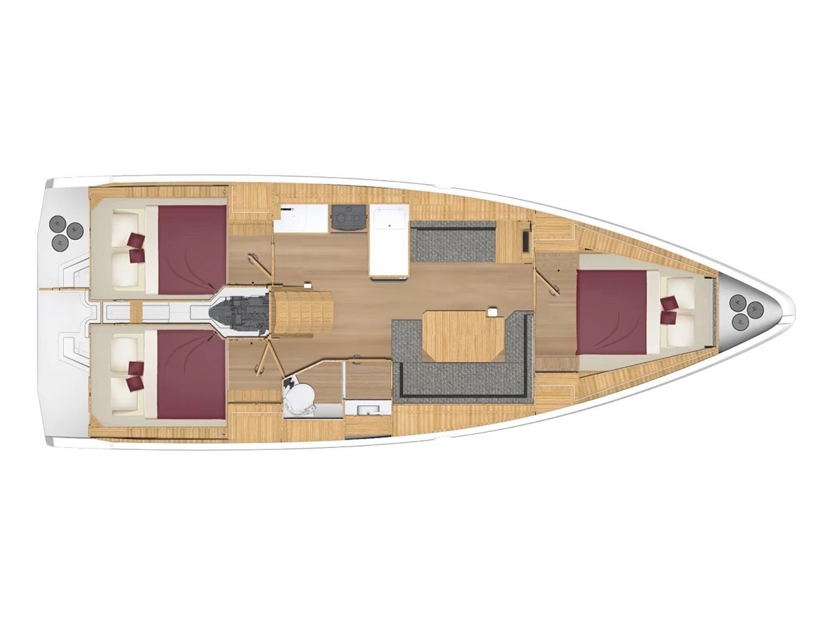 Rzut jachtu Bavaria C42 Ulysse I