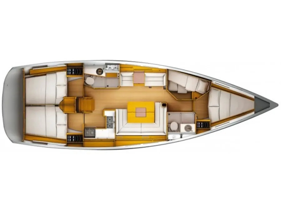 Rzut jachtu Sun Odyssey 439 Tessie