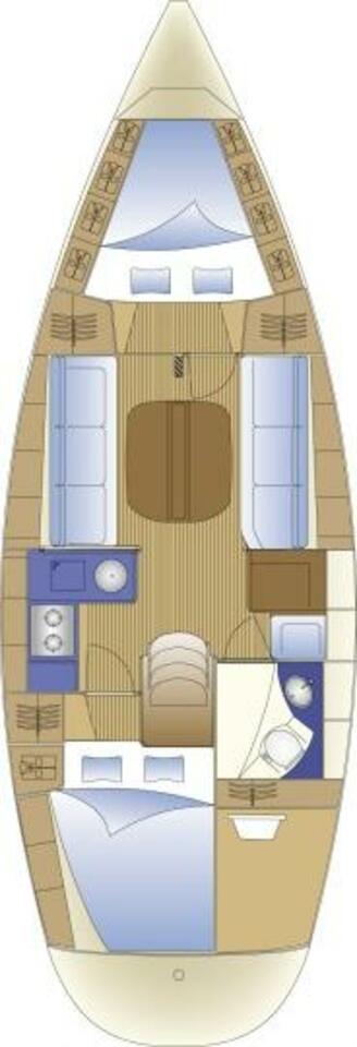 Rzut jachtu Bavaria Cruiser 32 Big Kahuna