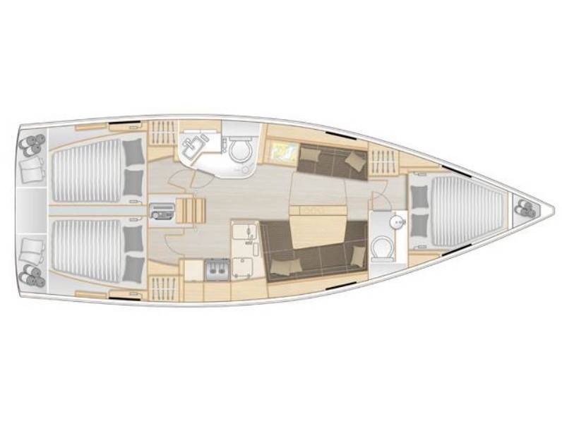 Rzut jachtu Hanse 388 Medusa III