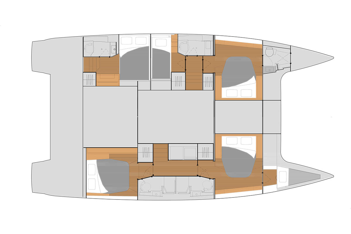 Rzut jachtu Fountaine Pajot Tanna 47 Instigator