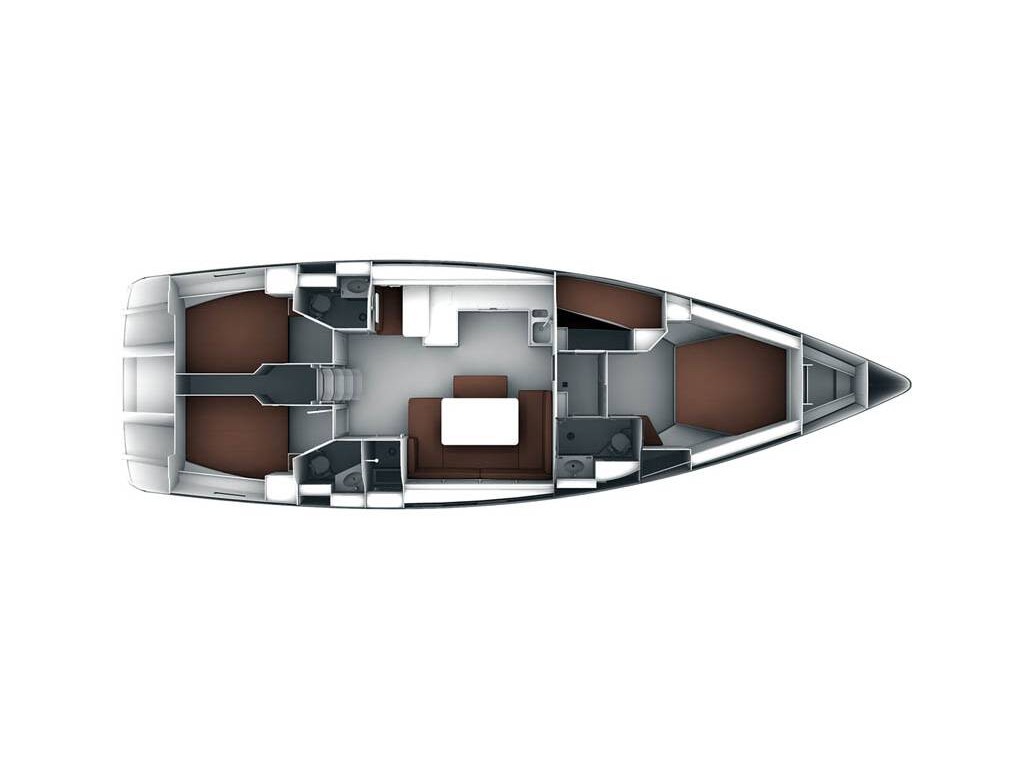 Rzut jachtu Bavaria Cruiser 51 Wild At Sea