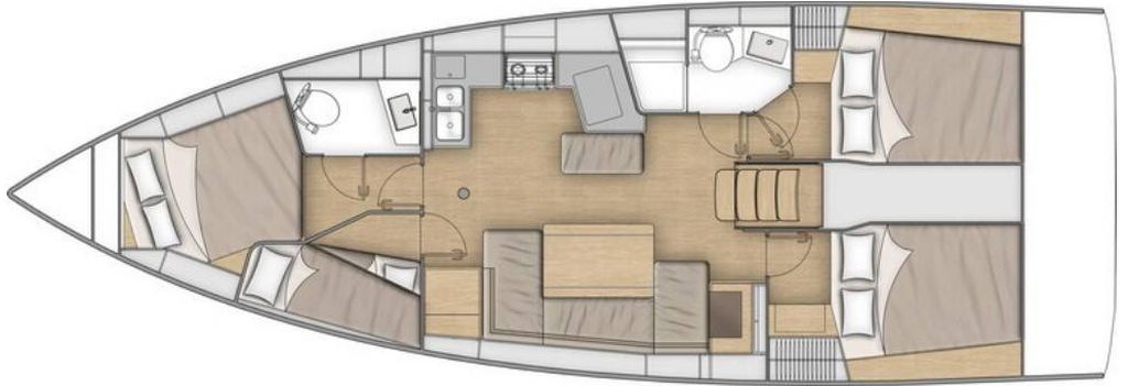 Rzut jachtu Oceanis 40.1 Dream Weaver
