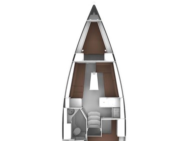 Rzut jachtu Bavaria Cruiser 33 Kleeia