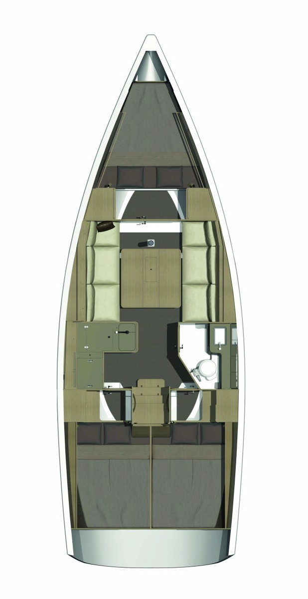 Rzut jachtu Dufour 350 GL VALENCIA