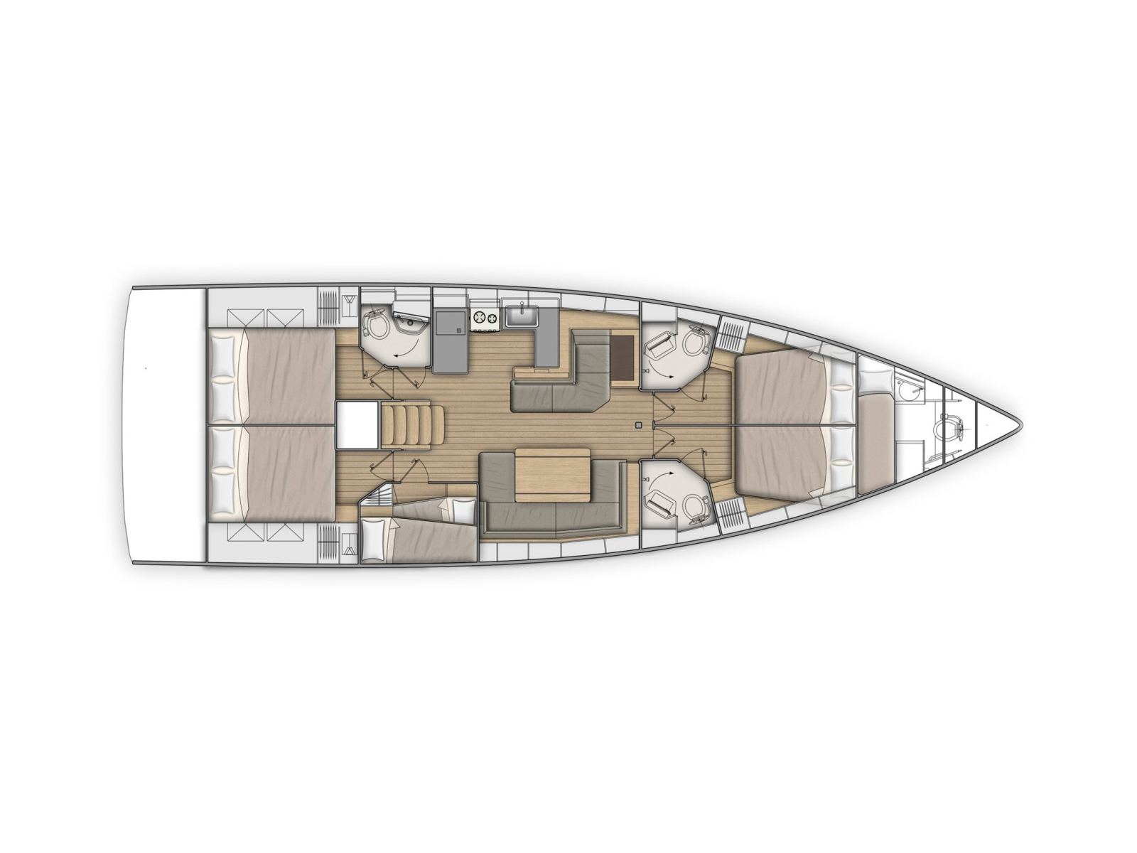Rzut jachtu Oceanis 51.1 Spyros