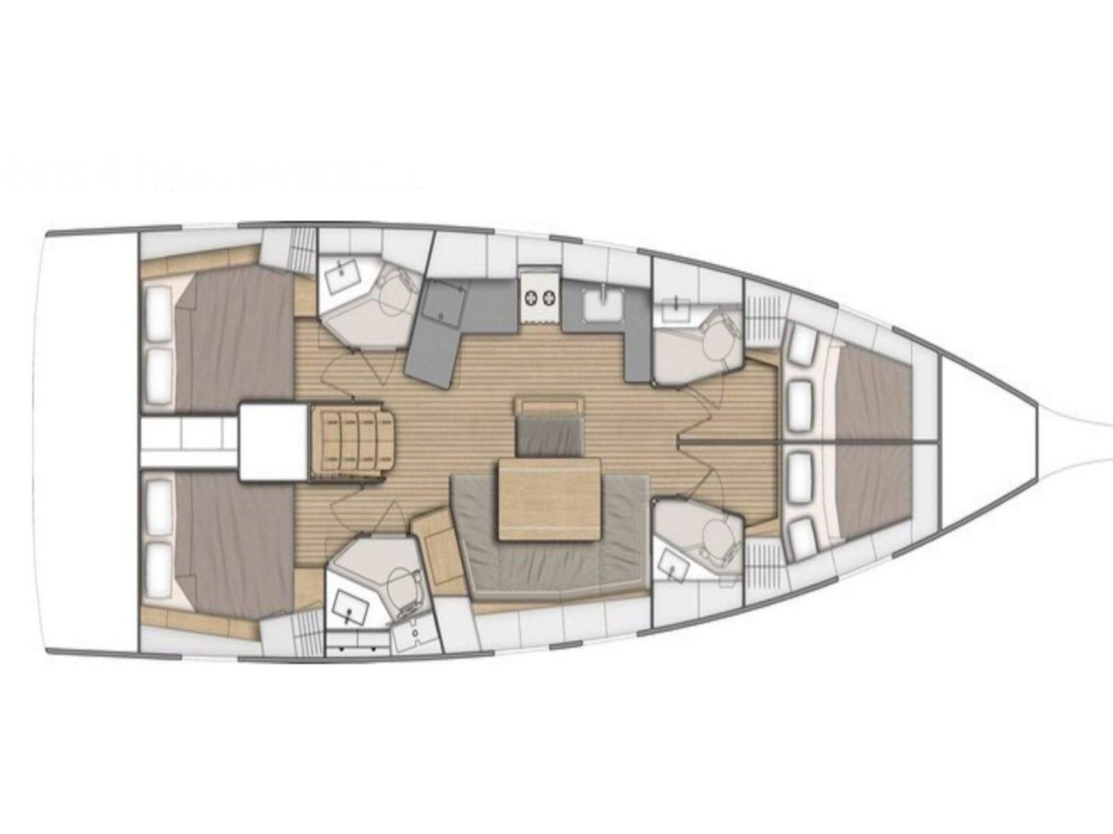 Rzut jachtu Oceanis 46.1 SERENITY