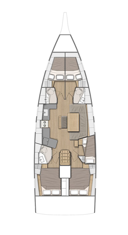 Rzut jachtu Oceanis 46.1 Enjoyablue