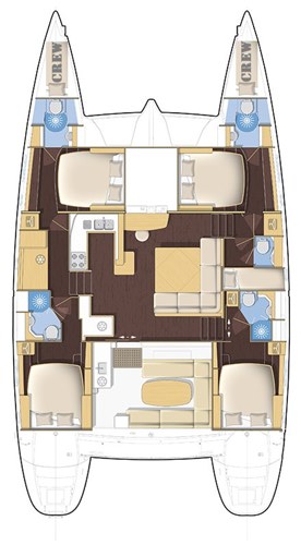 Rzut jachtu Lagoon 500 The Full House