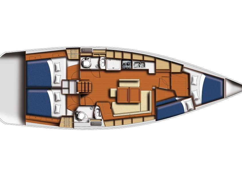 Rzut jachtu Oceanis 43 GOODBAR
