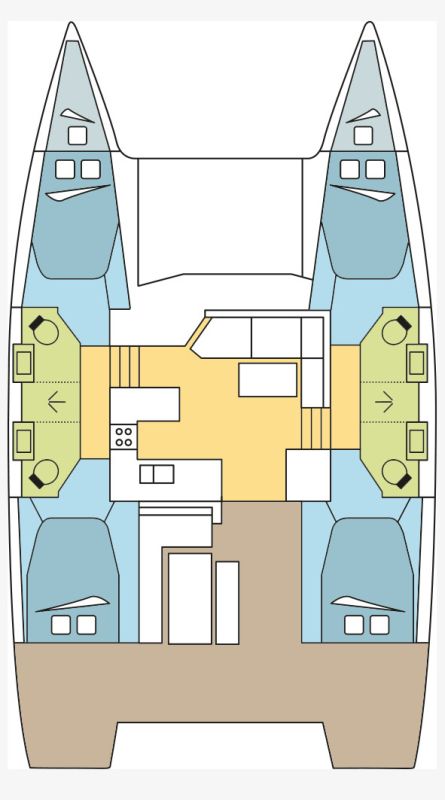 Rzut jachtu Fountaine Pajot Astrea 42 VENT D'ARGUIN