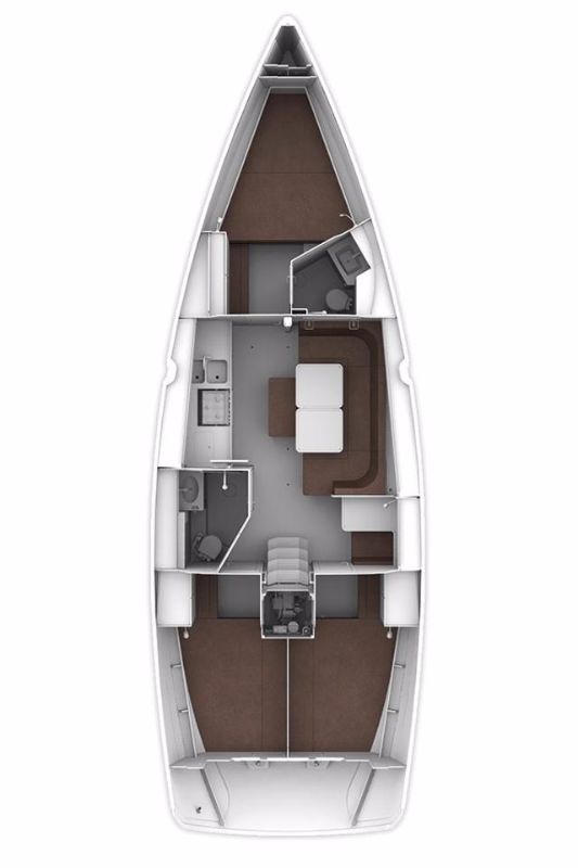 Rzut jachtu Bavaria Cruiser 41S Major Tom