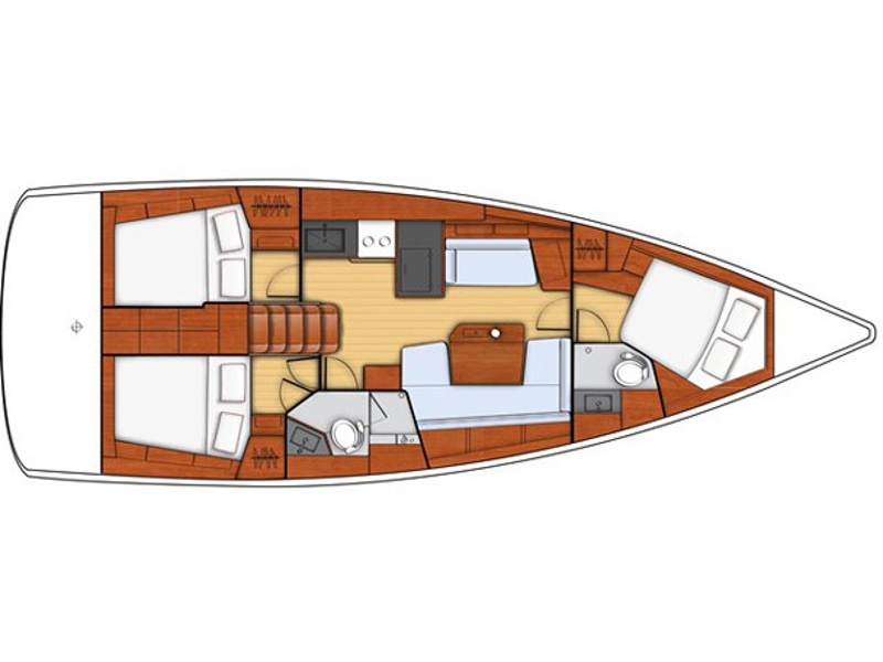 Rzut jachtu Oceanis 41.1 Rose Royce