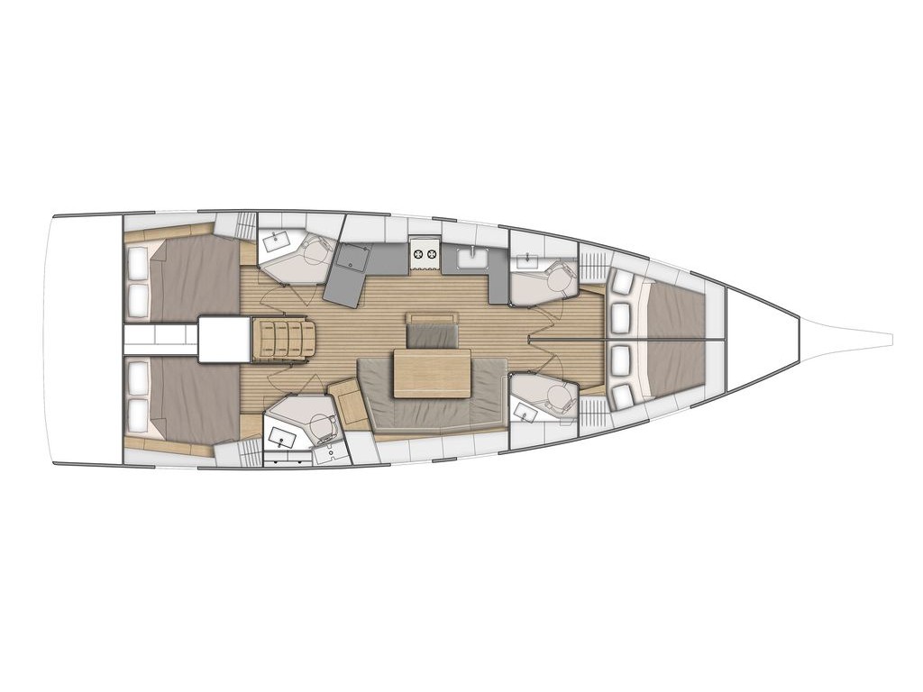 Rzut jachtu Oceanis 46.1 Lena