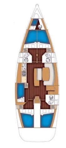Rzut jachtu Cyclades 50.5 Joker