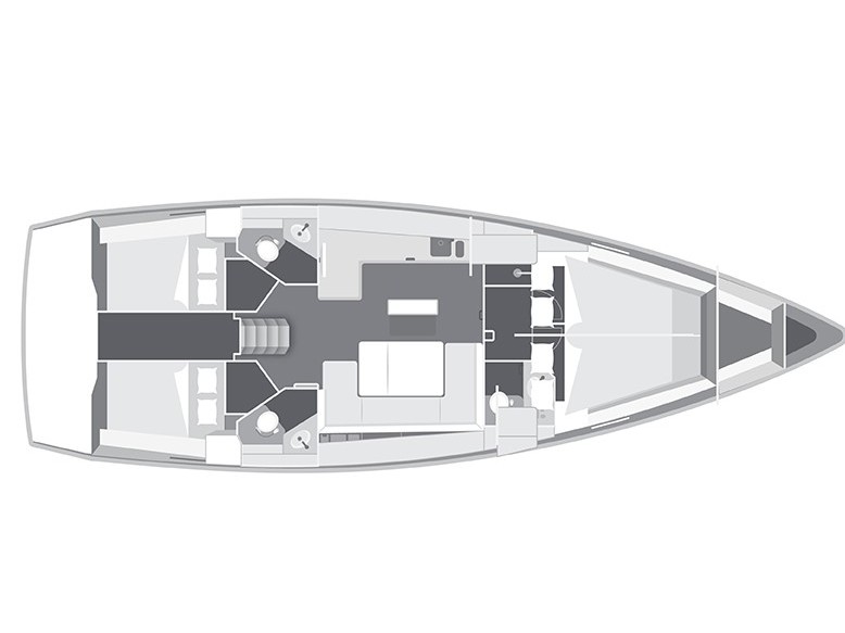 Rzut jachtu Bavaria Cruiser 46 Morning Star