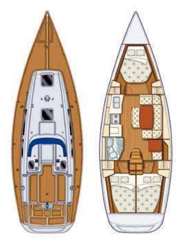 Rzut jachtu Grand Soleil 37 R Sportski vuk