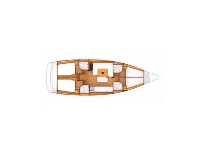 Rzut jachtu Sun Odyssey 469 EVA