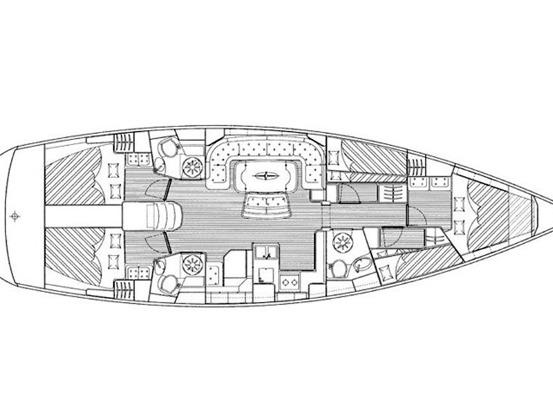 Rzut jachtu Bavaria 50 Cruiser Agamemnon